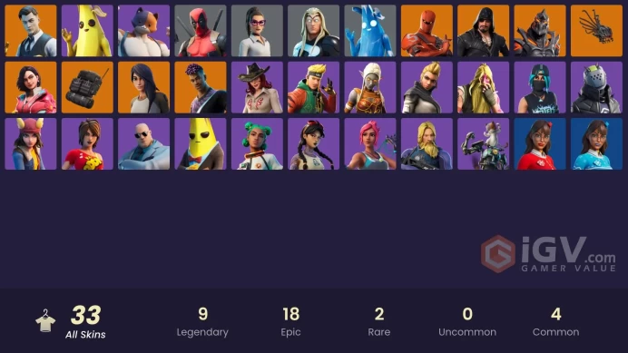 ACC046Fortnite Account [PC] 33 skins | Fade | Sentinel | Ruin | Blackheart | Rox | Gear Specialist Maya | Hybrid | Catalyst | Midas | Jennifer W