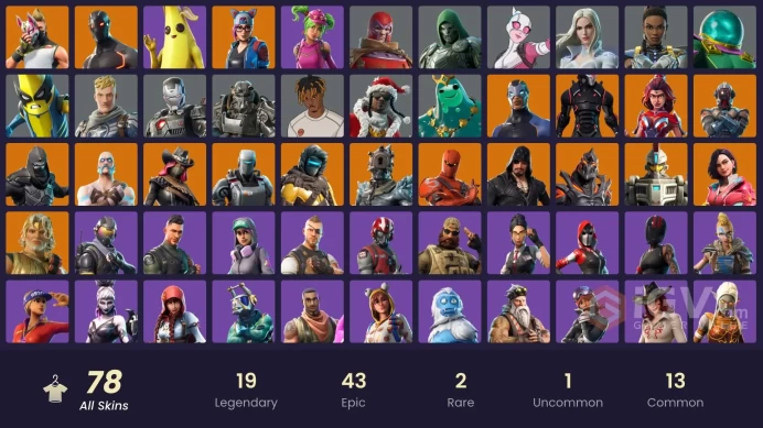[Xbox/PSN/PC] 77 Skins - Omega Stage 5 - Rogue Agent - Ragnarok - Enforcer - Sentinel - Lynx - Blackheart - Carbide - Full Access #827