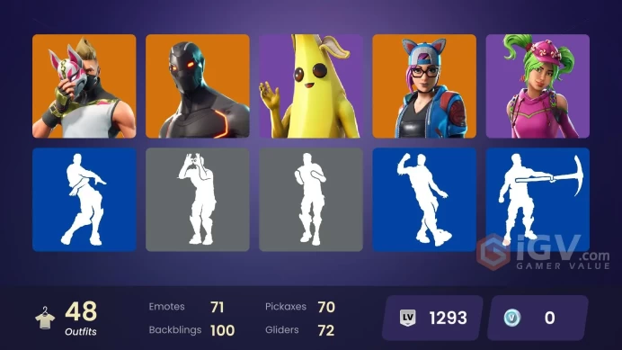 [Xbox/PSN/PC] 48 Skins - Omega - FNCS Renegade - Blackheart - The Ice King - Lynx - The Visitor - Zenith - Full Access #299
