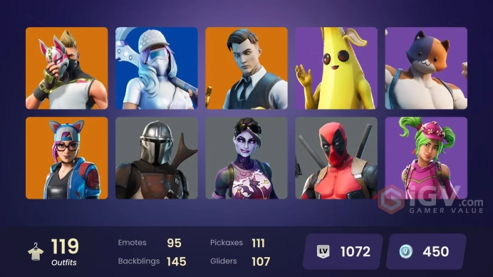 ACC048Fortnite Account [PC] 119 skins | Gold Midas | Rogue Agent | Sentinel | Zenith | Gear Specialist Maya | Calamity | Fade | Omegarok | The S