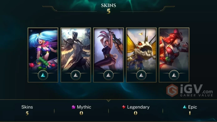 EUW EMAIL CHANGEABLE 38 CHAMPIONS 5 SKINS Silver Kayle LAST PLAY 2024