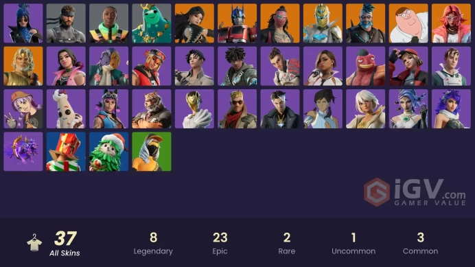 ACC061Fortnite Account [PC] 37 skins | Omegarok | Spectra Knight | Optimus Prime | Valeria | Kado Thorne | Era | Zeus | Peter Griffin | Poseidon