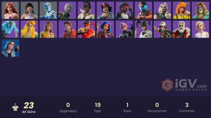 ACC062Fortnite Account [PC] 23 skins | Glacial Dummy | Chappell Roan | Rockstar LISA | The Bride | Danica | Gale | Soleil | Sedona | Kingston | 