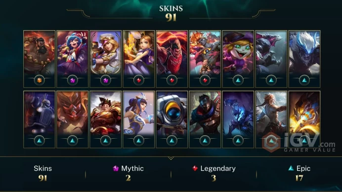OCE EMAIL CHANGEABLE 150 CHAMPIONS 27KBE 8.2KOE  91 SKINS Prestige Arcade Caitlyn + 57 INVENTORY SKINS