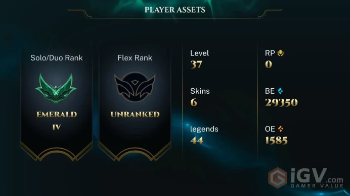 Euw S16 Split 2! Emerald 4 67 WR - 32 Wins 16 Losses- 29.3k Be - Ranked Ready -Full Access