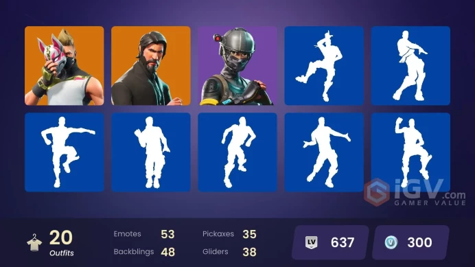 20 Skins -Mail Access - The Reaper - Elite Agent - Take the L - Tidy - Battle Bus Banner- Rambunctious - Drift Stage 5
