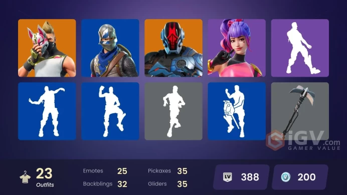 23 Skins -  Mail Access - Blue Squire -  Royale Knight - Battle Bus Banner - Snowflake - Rogue Agent