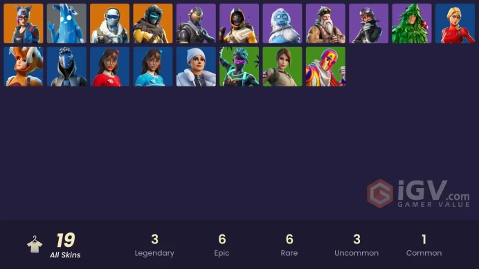 [PC/PSN/XBOX] 19 skins | Aura Analyzer | Dummy Supreme | Rogue Agent | Sultura | Lynx | Zenith | Frostbite | Polar Peely | Trog | Lt. Evergreen 