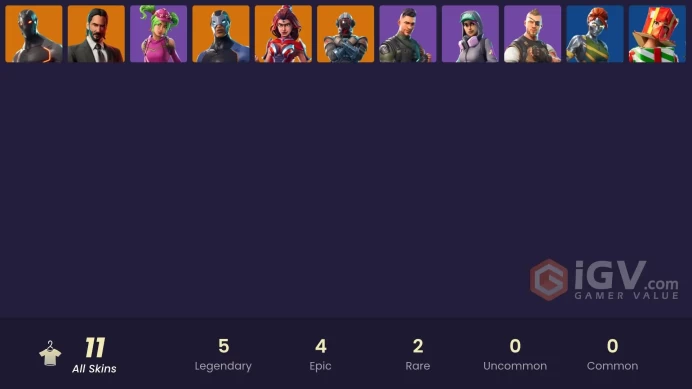 [PC/PSN/XBOX] 11 skins | Valor | John Wick | The Visitor | Omega | Carbide | Battlehawk | Teknique | Zoey | Squad Leader | Holiday Boxy | 50 V