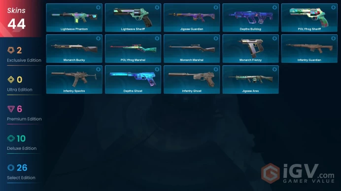 LATAM - LVL 67 - Unranked - 2 Knifes - 44 Skins (~19,450 VP) KTAC Blade, Radiant Crisis 001 Baseball Bat, Radiant Crisis 001 Phantom, Oni Phanto