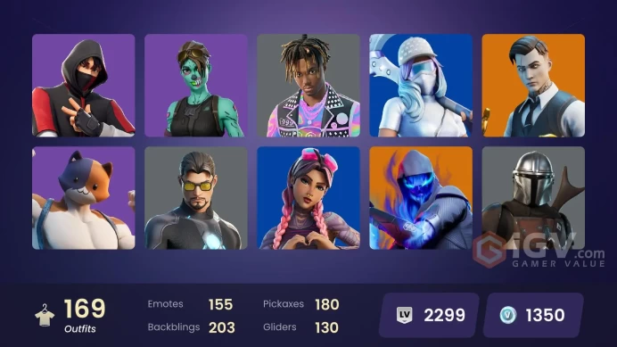Full Access -[NINTENDO/PC] 169 skins | IKONIK , Gold Brutus , Gold Midas , Katalina , Fusion , Cobalt Snowfoot