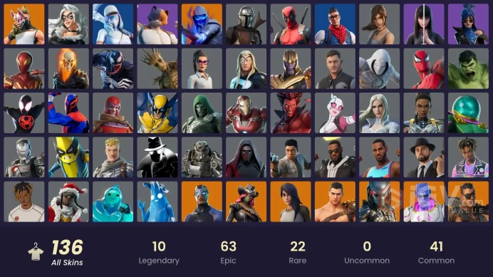 [ALL PLATFORMS]-136 Skin-Strong Guard OG-Blue Team Leader-Prodigy-LeBron James-Iron Man Mk 45-FULL ACCESS-BEST SELLER-