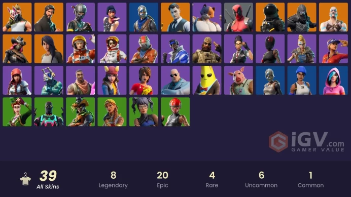 (PC PSN XBOX) 39 skins | Sparkle Specialist | The Reaper | Blue Squire | Royale Knight | Elite Agent | Blue Team Leader | Gold Midas | Blue Stri