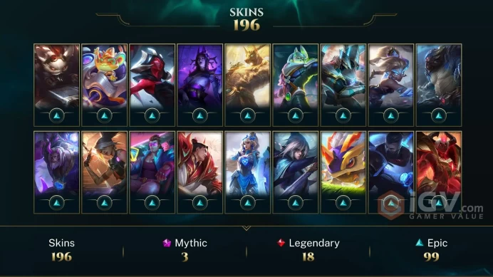 EUW / DIAMOND 4 %70WR- 172 Champ - 196 Good Skins(3 Ultimate, 3 Mythic, 18 Legendary, 99 Epic) -JUDGMENT KAYLE - S1 ACC - FULL ACCES -CHEAP