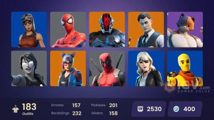 (PC PSN XBOX) 183 skins | Renegade Raider | Shady Doggo | Rogue Agent | Peter Griffin | Kado Thorne | Ronin | Spectra Knight | Zenith | Mizuki |