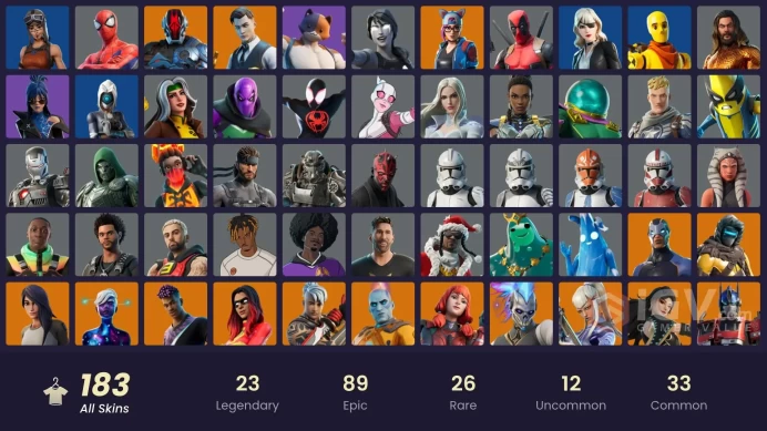 (PC PSN XBOX) 183 skins | Renegade Raider | Shady Doggo | Rogue Agent | Peter Griffin | Kado Thorne | Ronin | Spectra Knight | Zenith | Mizuki |