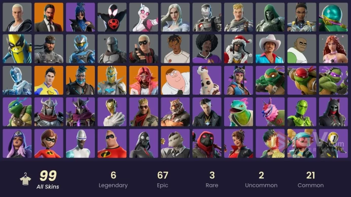 ACC054 Fortnite Account [PC] 99 skins | Wanderlust | Spectra Knight | Omegarok | John Wick | Peter Griffin | Valeria | Mandalorian Warrior | Mys