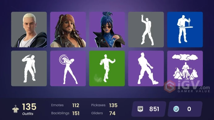 Fortnite Account [PC] 135 skins | Master Chief (Matte Black) | Valeria | Era | Peter Griffin | Optimus Prime | Poseidon | General Grievous | Cap