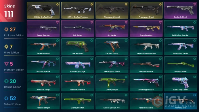 VALORANT EU WEST SERVER 11 SKİNS ( +10 KNİFE, ONE TAP +AYAKHASİ + CHAMPİONS 2024+2025 PACKED+16 VANDL)AUTO DELIVERY FULL ACCESS-LIFETIME WARRANT
