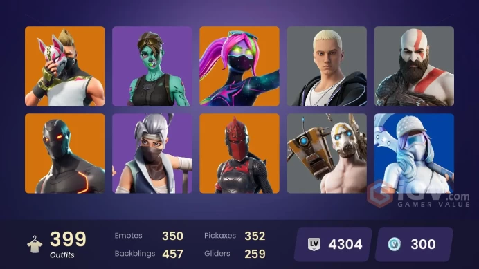 [ALL PLATFORMS]-400 Skin-FNCS 3:1 Champion-OG STW-Kratos+Leviathan Axe-Neo Versa-Game Knight-Strong Guard-FULL ACCESS-BEST SELLER-