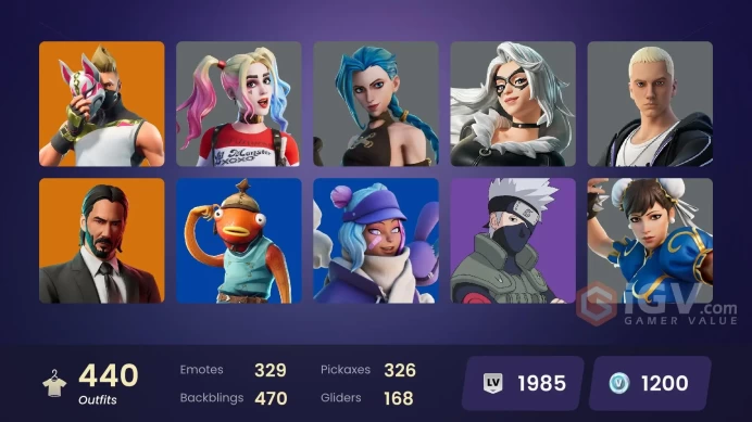 [ALL PLATFORMS]-437 Skin (251 Paid)-450.000 V-BUCKS SPEND-TRYHARD ACC-FULL ACCESS-BEST SELLER-