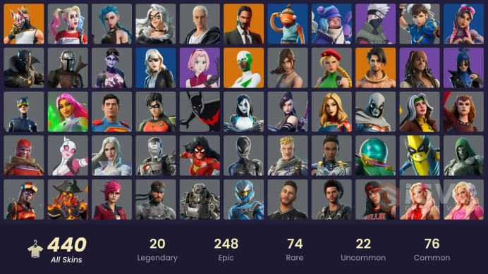 [ALL PLATFORMS]-437 Skin (251 Paid)-450.000 V-BUCKS SPEND-TRYHARD ACC-FULL ACCESS-BEST SELLER-