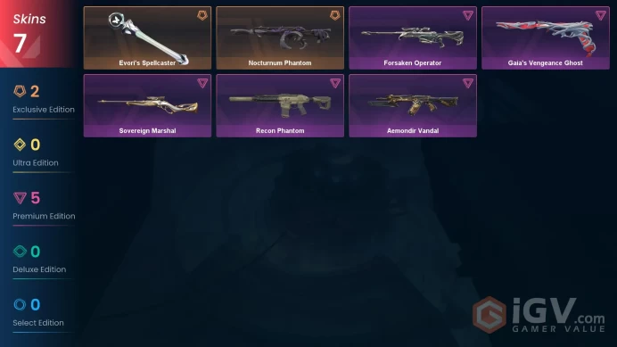[EU] 7 Skins | 1 Knife | Full Acces | Evori's Spellcaster / Nocturnum Phantom / Recon Phantom |