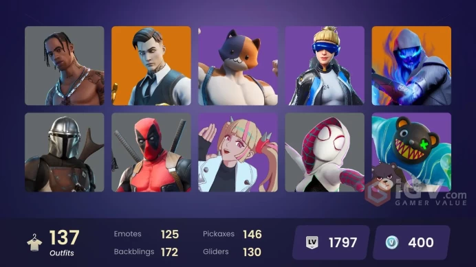 [PC/PSN/XBOX] 137 skins | Neo Versa | Travis Scott | Astro Jack | Gold Brutus | Gold Midas | Vivi Chroma | Fixer | Point Patroller | Lina Scorch