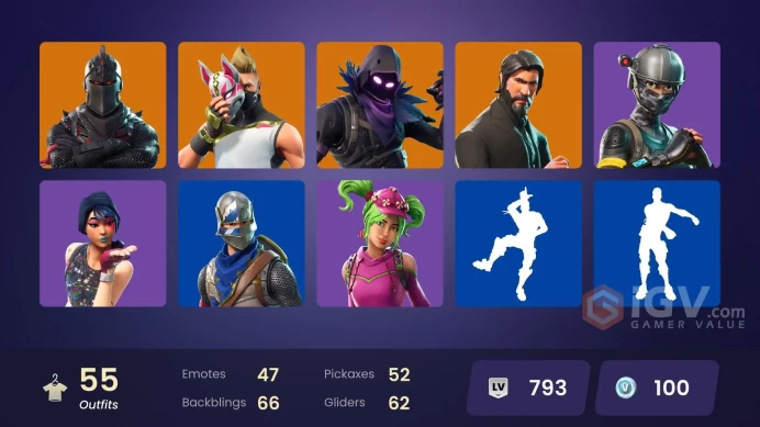[PC] 55 skins | Black Knight | Sparkle Specialist | The Reaper | Blue Squire | Royale Knight | Elite Agent | Blue Striker | Enforcer | 100 VB
