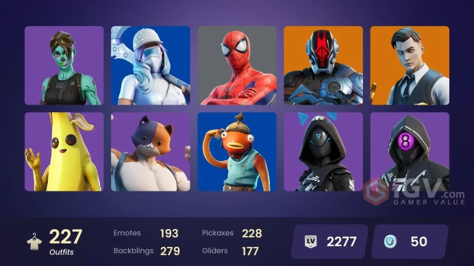 [PC/XBOX] 228 skins | Gold Midas | Carbon Commando | Vivi Chroma | Tart Tycoon | Sultura | Merry Mint Axe | Y481