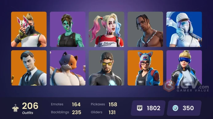[PC/PSN/XBOX] 206 skins | OG STW | Neo Versa | Travis Scott | Astro Jack | Gold Midas | Gold Brutus | Gold Meowscles | Gold TNTina | Cloud Strik