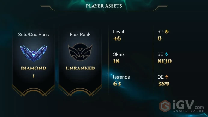 [EUW] S16! - SPLIT 2! Diamond 1 60 WR - 18 Skins - Ranked Ready - Insta Delivery