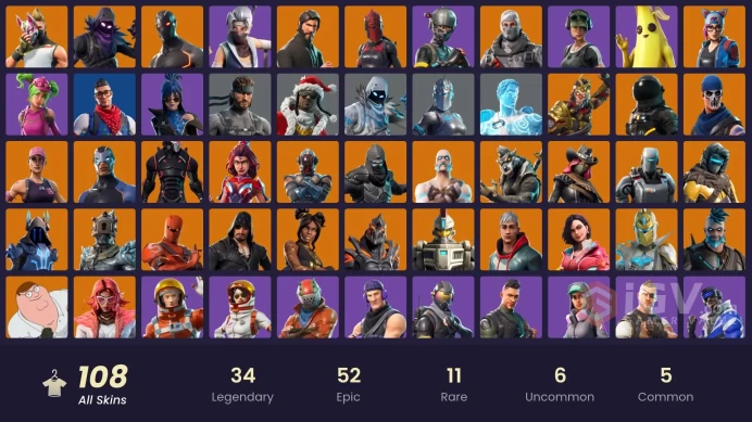 [PC/XBOX] 108 skins | OG STW | IKONIK | The Reaper | Elite Agent | Blue Team Leader | Omega (stage 5) | Y487