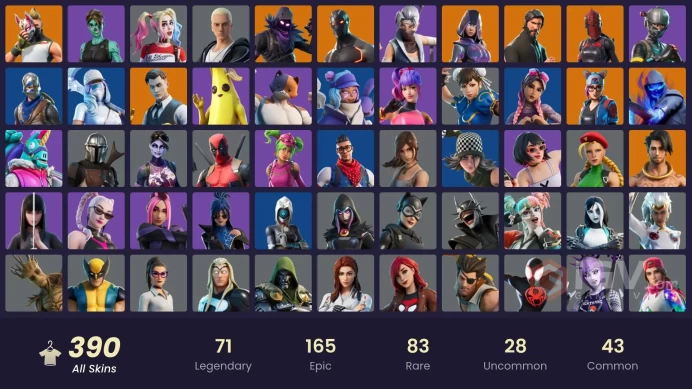 [PC/XBOX] 390 skins | OG STW | The Reaper | Glow | Blue Squire | Royale Knight | Elite Agent | Leviathan Axe | Y488