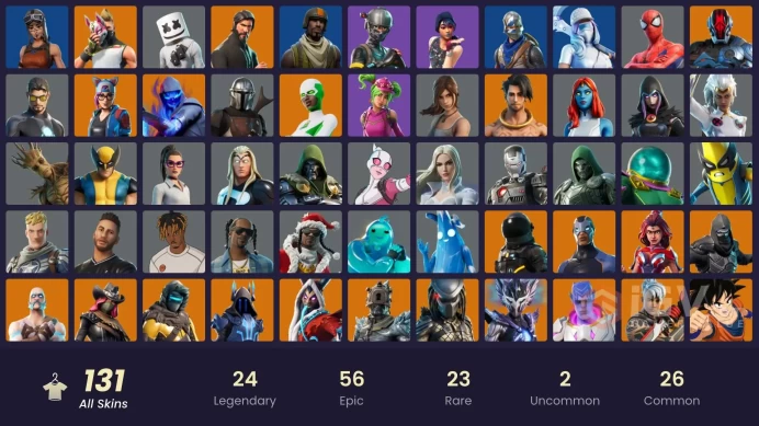 [PC/PSN/XBOX] 131 skins | Renegade Raider | Aerial Assault Trooper | Sparkle Specialist | The Reaper | Blue Squire | Royale Knight | Elite Agent