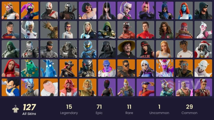 [PC/PSN/XBOX] 127 skins | Leviathan Axe | Gold Kratos | Sultura | Fixer | Predator | Kymera | The Cube Queen | Calamity | Snap | Vegeta | Zeus |
