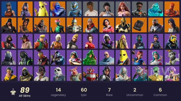 [PC] 89 skins | Renegade Raider | IKONIK | Glow | Freediver | Catalyst | Ruin | Gear Specialist Maya | Singularity | Ultima Knight | 0 VB