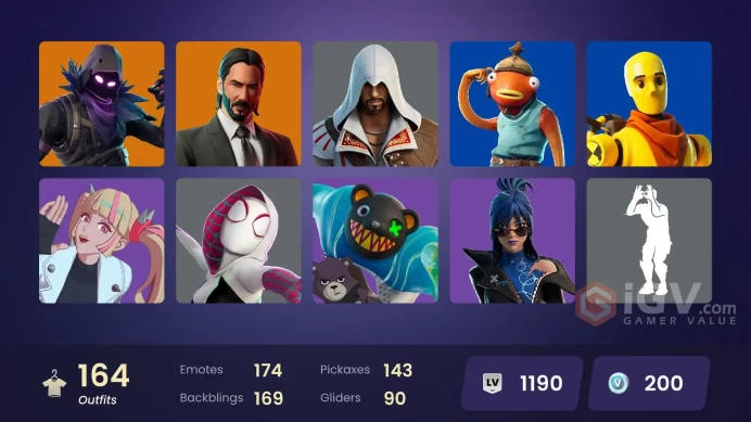 [ALL PLATFORMS]-164 Skins-174 emotes-FFC TheGrefg-Dragon Balls-Obi-Wan Kenobi-Ezio Auditore-FULL ACCESS-BEST SELLER-