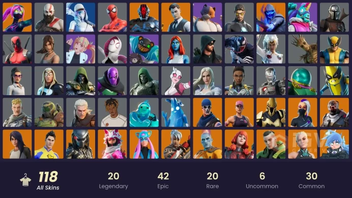 [PC/PSN/XBOX] 118 skins | OG STW | Leviathan Axe | Kratos | Gold Midas | Gold Brutus | Predator | Gear Specialist Maya | The Scientist | Ronin |