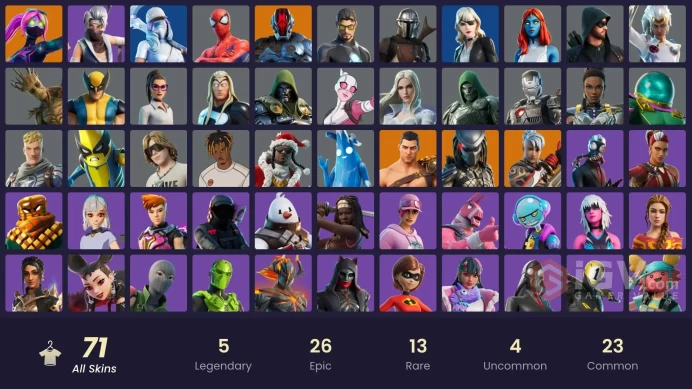 [PC/PSN/XBOX] 71 skins | Leviathan Axe | Fixer | Sultura | Ronin | Predator | Menace | The Foundation | Galaxia | Mandalorian | Doctor Doom | Pe