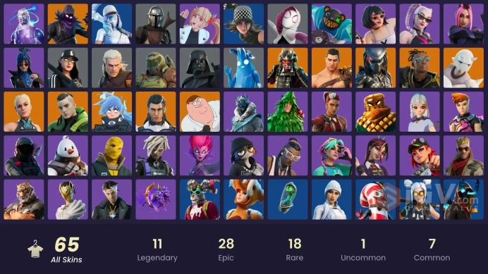 [PC/PSN/XBOX] 65 skins | Galaxy | Paradigm (Reality-659) | Predator | Raven | Menace | Snap | The Ageless | Shogun | Nezumi | Twyn | Malik | Pet
