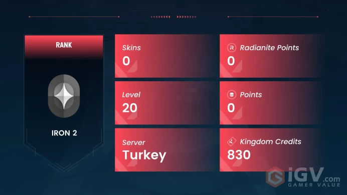 TURK | RANKED ACCOUNT IRON 2 | 1 AGENTS UNLOCKABLE | V26 ACT 3 | UNVERIFIED | Instant Delivery
