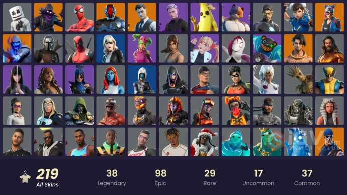 [PSN/XBOX/PC/NINT] Midas / Brutus / Meowscles (Fully Golden) | Chun-Li | Modena Icon | Rage | Take The Elf | STW | 219 Skins