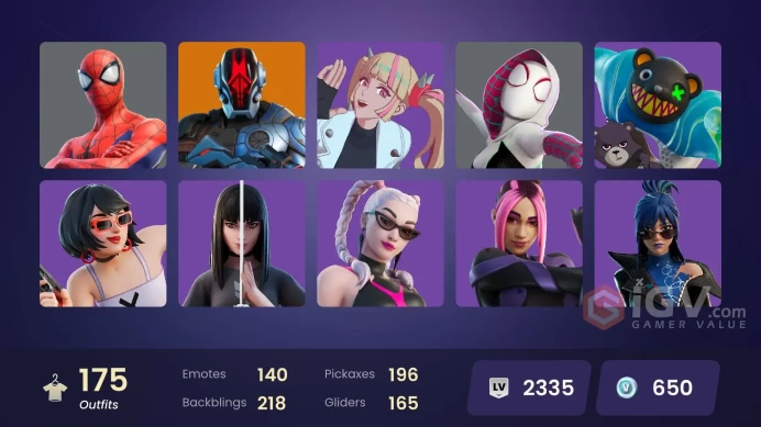 [PSN/XBOX/PC/NINT] 175 Skins | Spidergwen Aurelian | Spider-man | Superman | Batman Zero | Wonder Woman | Robin | Poseidon | Geralt of Rivia
