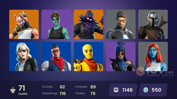 [PC,XBOX,NINT] 71 Skins | STW Deluxe Founder’s Pack | Ghoul Trooper | Skull Trooper | Reaper Axe | Groot | Mystique | Thor | Tony Stark | Storm