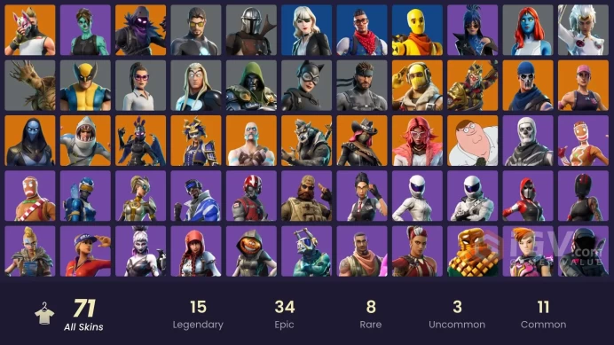 [PC,XBOX,NINT] 71 Skins | STW Deluxe Founder’s Pack | Ghoul Trooper | Skull Trooper | Reaper Axe | Groot | Mystique | Thor | Tony Stark | Storm