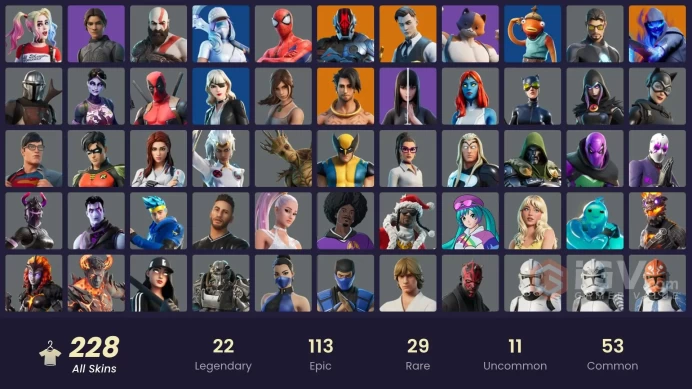 [PSN/XBOX/PC/NINT] 228 Skins | Lara Croft | Candy Axe | STW (Deluxe Founder’s Pack) | Maranello Racer | Modena Icon | Reaper Axe | Ninja