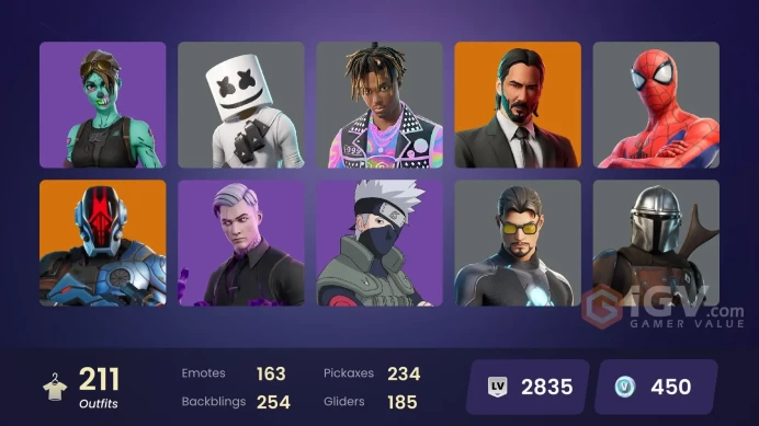 [XBOX,PC,NINT] 211 Skins | Candy Axe | Reaper Axe | John Wick | Ghoul Trooper | Lara Croft | Geralt of Rivia | Doom Slayer | Ruby Shadows