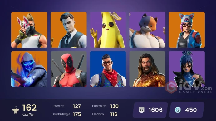 [PSN/XBOX/PC/NINT] 162 Skins | STW Super Deluxe Founder’s Pack | Reaper Axe | Skull Trooper | Deadpool | Midas / Brutus Golden | Rage | Drift S5