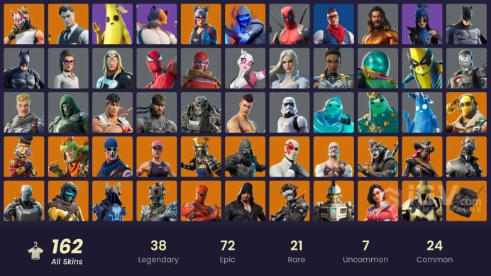 [PSN/XBOX/PC/NINT] 162 Skins | STW Super Deluxe Founder’s Pack | Reaper Axe | Skull Trooper | Deadpool | Midas / Brutus Golden | Rage | Drift S5
